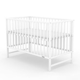 Dětská postýlka New Baby BASIC se stahovací bočnicí bílá