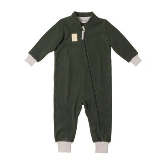 LEOKID Fleecový overal Snowberry Green Scape vel. 6 - 9 měsíců (vel. 68)