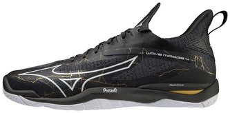 Mizuno WAVE MIRAGE 4/BlkOyster/Wht/MPGold Velikost boty: 40.0/6.5