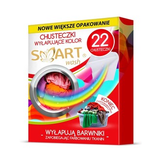 Smart color prací ubrousky proti zabarvení barevného prádla 22 ks Smart color prací ubrousky proti zabarvení barevného prádla 22 ks