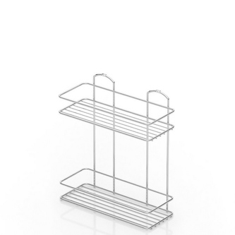 Polička koupel chrom 30x12,5x35cm 2 patra