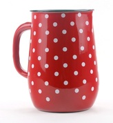 džbán 2,5l - červený, bílý puntík, d11,5x20cm, smalt *2/23