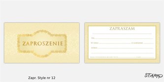 Zaproszenia Style wzór nr 12 10szt