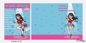 Karnet Comic B6 + koperta wzór nr 27 Urodziny