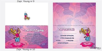 Zaproszenia Young Dziewczynka wzór nr 10 10szt