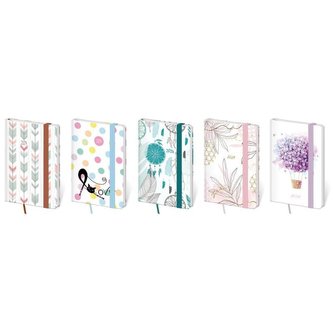 Diář 2024 týdenní kapesní - LYRA s gumičkou - design 1-5