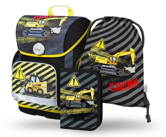 BAAGL SET 3 Ergo Bagr: aktovka, penál, sáček