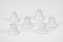 Kovový zvoneček bílý sada 6 ks, 4x4,2 cm