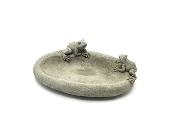 Zahradní betonová dekorace - Ptačí pítko - žabky