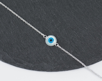 Stříbrný náramek Alláhovo oko