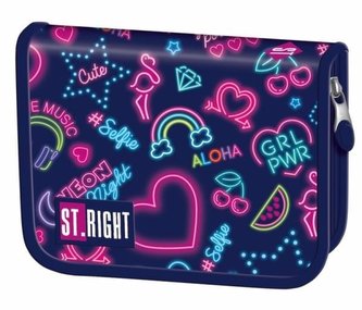 Piórnik dwuklapkowy bez wyp. Stright Neon