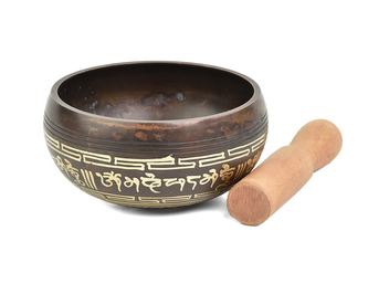 Tibetská mísa zdobená s paličkou č. 193, 415 g