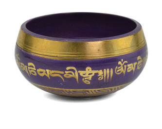 Tibetská mísa č. 310 s paličkou 9 cm - fialová