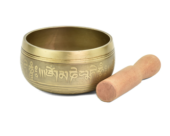 Tibetská mísa zdobená s paličkou č. 170, 420 g