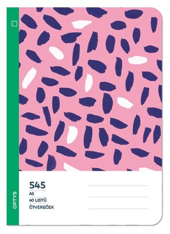 Optys Školní sešit 545 bezdřevý čtvereček - rozinky Optys Školní sešit 545 bezdřevý čtvereček - rozinky