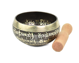 Tibetská mísa s paličkou č. 132- zdobená  350 g