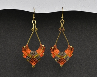 Náušnice drhané Slza - J