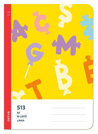 Optys Školní sešit 513 bezdřevý, linka 12 mm - písmena Optys Školní sešit 513 bezdřevý, linka 12 mm - písmena