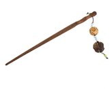 Jehlice do vlasů 18,5 cm, dřevo, kokos, korálek A kosočtverce