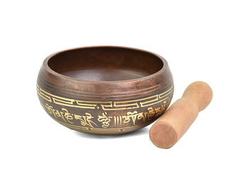 Tibetská mísa zdobená s paličkou č. 189, 420 g