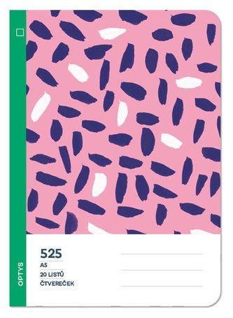 Optys Školní sešit 525 bezdřevý čtvereček - rozinky Optys Školní sešit 525 bezdřevý čtvereček - rozinky