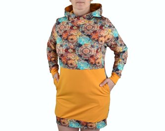 Mikinošaty Mandaly, hořčicové, vel 40/42