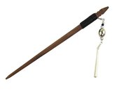 Jehlice do vlasů 18,5 cm, dřevo, tyčinka a korálek - Jednoduchý