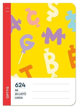 Optys Školní sešit 624 bezdřevý - linka písmena Optys Školní sešit 624 bezdřevý - linka písmena
