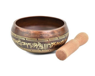 Tibetská mísa zdobená s paličkou č. 194, 425 g