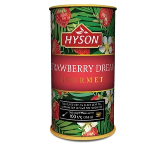 Černý aromatizovaný čaj Hyson Strawberry dream – 100 g Černý aromatizovaný čaj Hyson Strawberry dream – 100 g