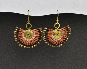 Náušnice drhané Spirála - I