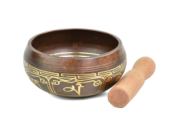 Tibetská mísa zdobená s paličkou č. 181, 420 g