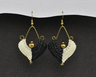 Náušnice drhané Kapka - N