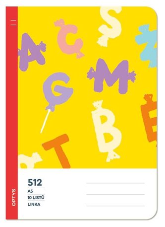 Optys Školní sešit 512 bezdřevý, linka 16 mm - písmena Optys Školní sešit 512 bezdřevý, linka 16 mm - písmena