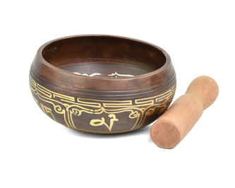 Tibetská mísa zdobená s paličkou č. 178, 415 g