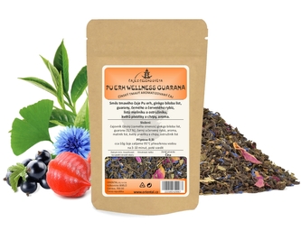 Tmavý aromatizovaný čaj Pu Erh Wellness Guarana 200 g Tmavý aromatizovaný čaj Pu Erh Wellness Guarana 200 g