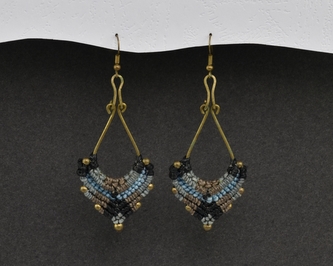 Náušnice drhané Slza - M