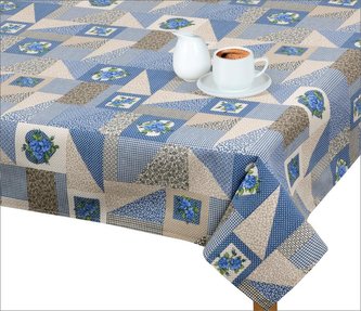 Ubrus EMA - patchwork modrý - 50x50 cm