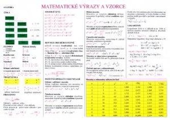 Tabulka - Matematické výrazy a vzorce