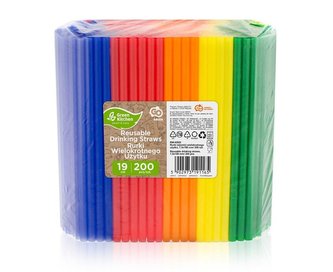 Plastová brčka Barevný mix, 200 ks