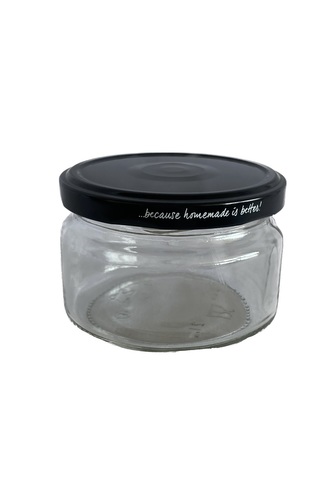 Sklenice zavařovací 200 ml 6 ks černé víčko