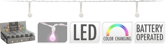 Světelný řetěz barevné kouličky, problíkává 10 LED, délka 120 cm