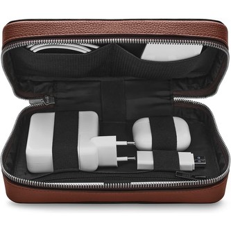 Woolnut kožený Tech Organizér hnědý