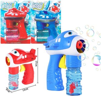 Pistolet na bańki samolot na baterie