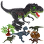 Dinosaurus T-Rex s hnízdem s vejci a dinosaury