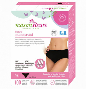 Masmi Menstruační kalhotky z BIO bavlny - klasický střih 1 ks S