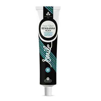 Ben & Anna Bělicí zubní pasta s fluorem (75 ml) - Black - s mátou a aktivním uhlím