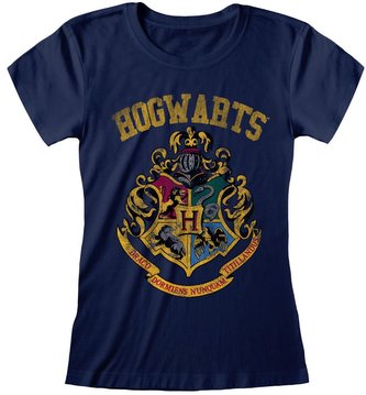 Dámské tričko Harry Potter: Hogwarts Faded (XL) modrá bavlna