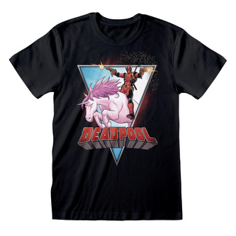 Pánské tričko Marvel|Deadpool: Unicorn (L) černé bavlna
