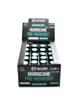 Maxxwin - Hurricane pre-workout shot 20 x 60 ml - pomeranč